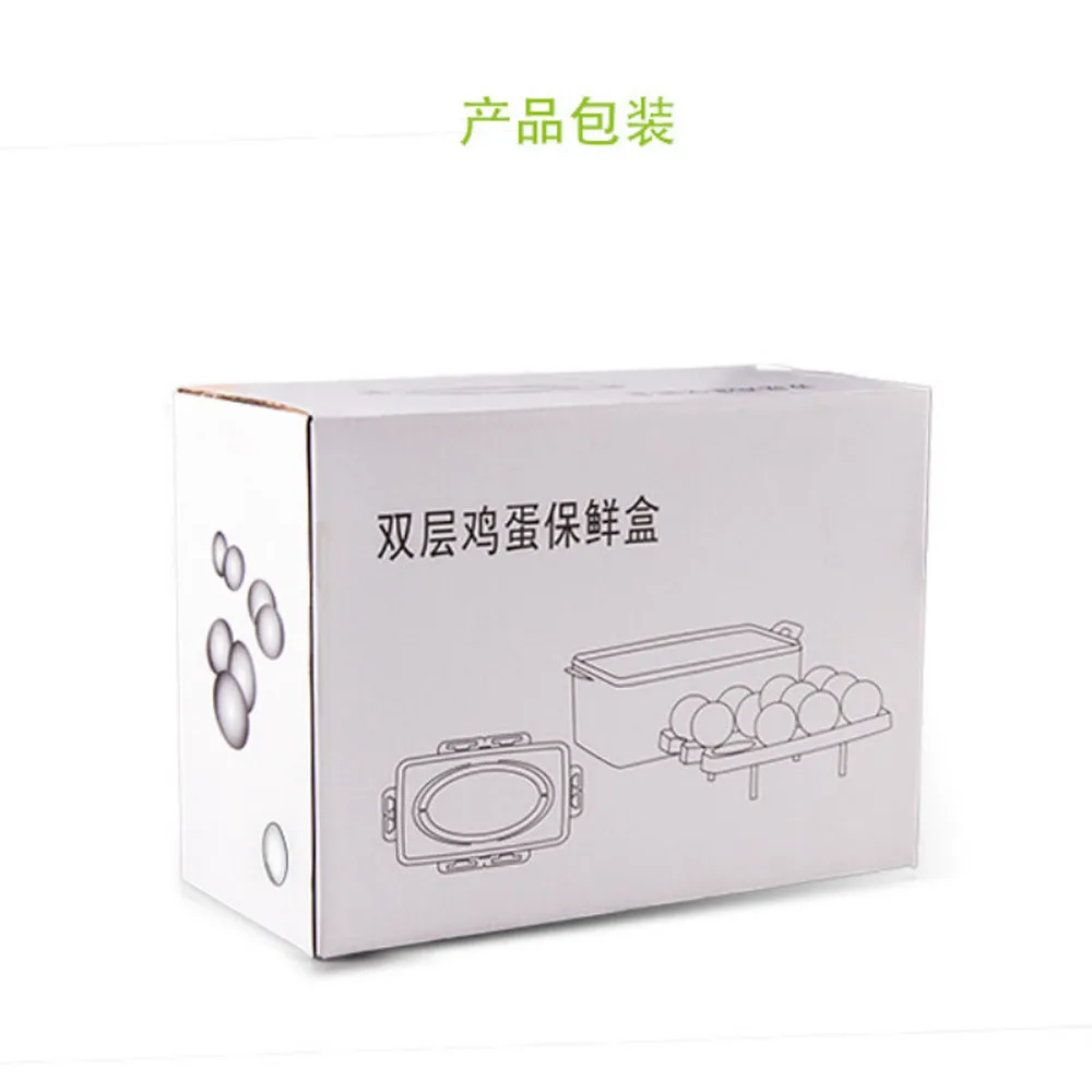 Портативный двухслойный контейнер для хранения яиц с 24 ячейками холодильник