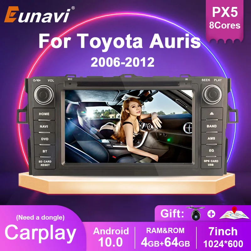 Android 10 автомобильный Радио DVD мультимедийный плеер для Toyota Auris 2006 2012 хэтчбек 2 Din