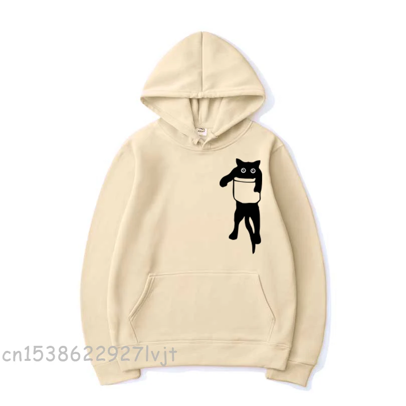 

2021 Fashion cat print pattern men and Women loose street hoodie sports casual Sport Sweatshirt