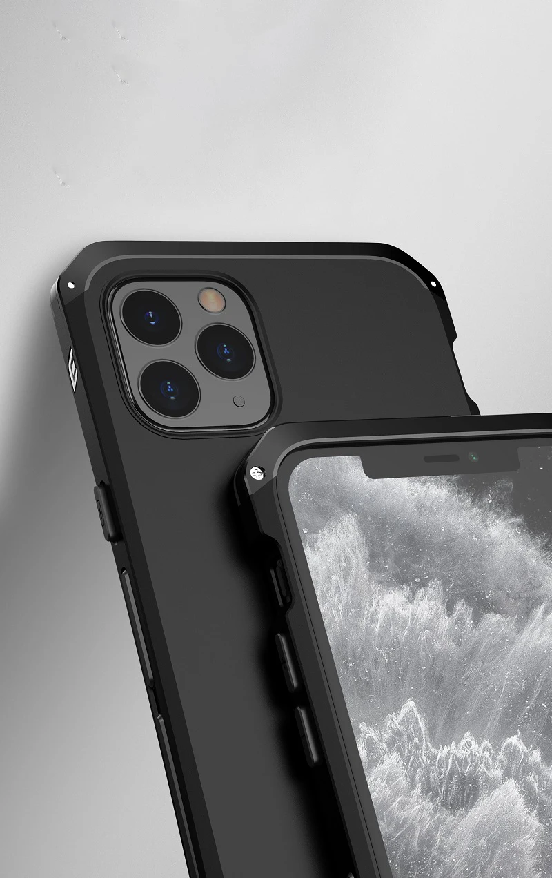 Металлический Алюминиевый Чехол Bumber для iphone 11, чехол-гибрид, задняя крышка из поликарбоната для iphone 11 pro max, чехол, противоударный чехол, Fundas