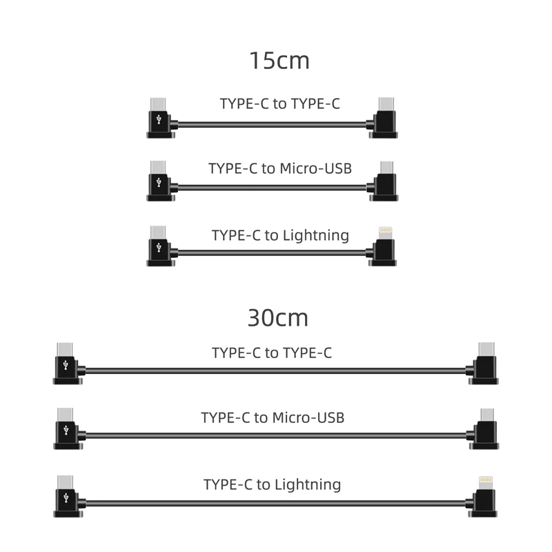 15/30 см кабель для передачи данных DJI Mavic Pro FPV GogglesV2/iPad Air 2/Mini 2 освещение TYPE-C с