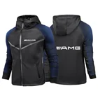 Куртка AMG мужская на молнии, мотоциклетный удобный жакет, повседневный классический пиджак в стиле хип-хоп, весна-осень 2021