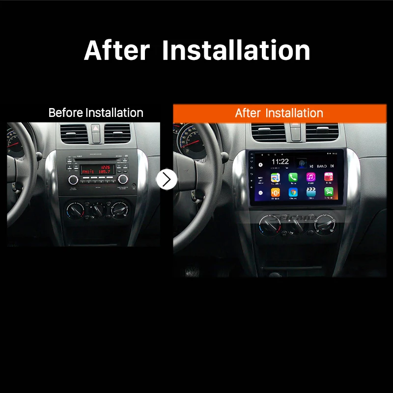Автомагнитола Seicane для Suzuki SX4 2006 2007 г. Android 2012 9 дюймов 2Din сенсорный экран GPS