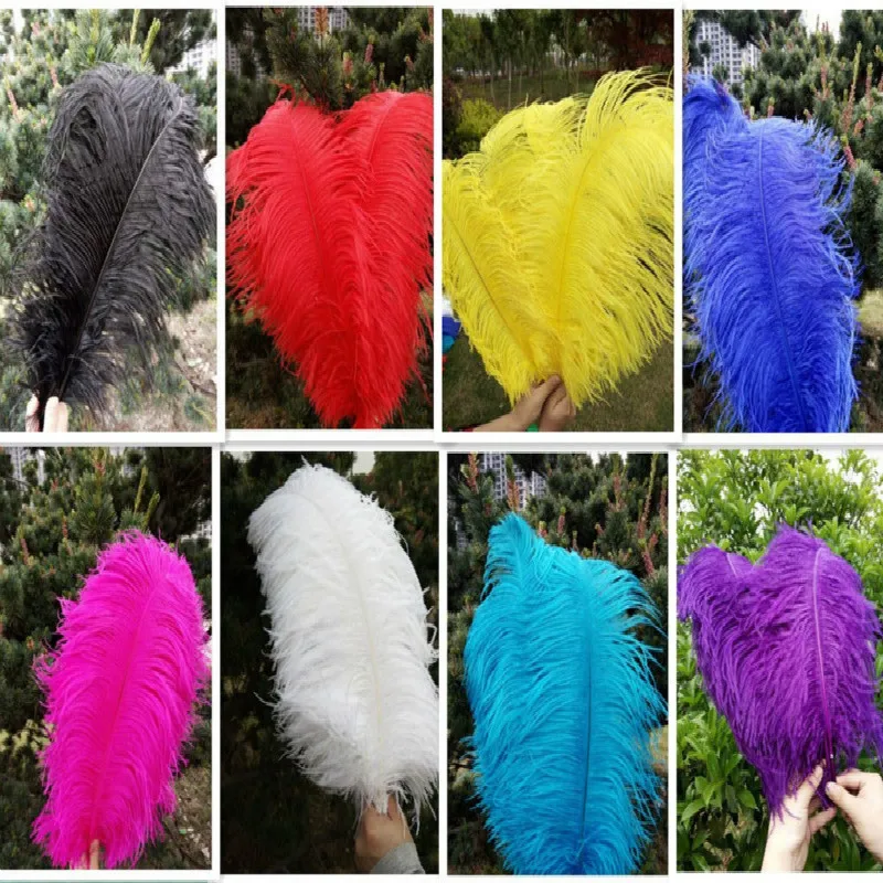 

Wholesale pretty 100 pcs ostrich feathers high quality 50-55 cm / 20 to 22 inches DIY jewelry decoration / wedding celebration