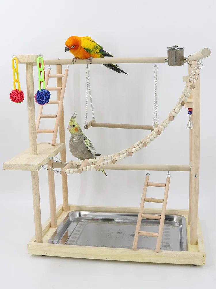 

CX Parrot Interactive Playground Training Relieving Stuffy Stand Solid Wood Environmental Protection