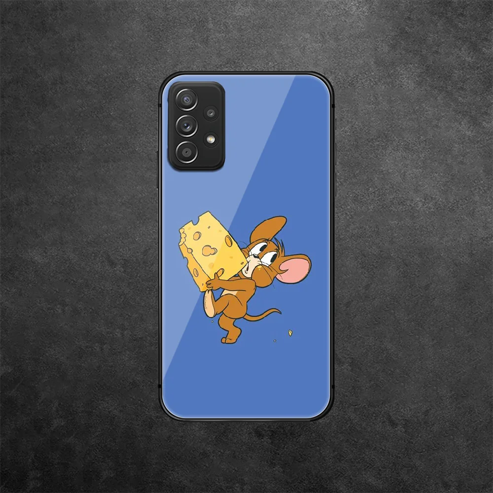 

Toms Cat Jerrys Mouse Tempered Glass Phone Case Cover For Samsung Galaxy A 10 12 20 E 21 30 32 50 40 51 52 70 71 72 S Cover 3D