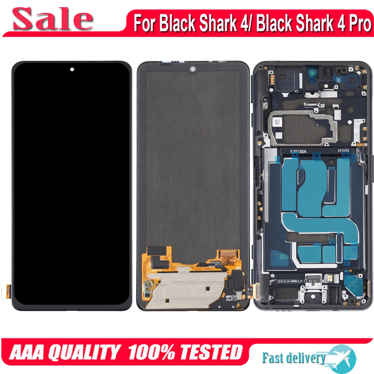 

AMOLED Original 6.67'' For Xiaomi Black Shark 4 Pro LCD SHARK PAR-H0 PRS-H0 PRS-A0 Display Touch Screen Digitizer Assembly