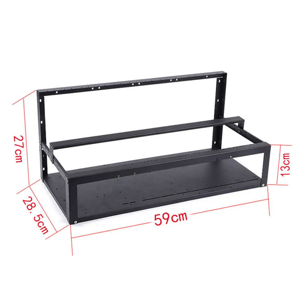 

8 GPU Open-Pit Mining Machine Case Frame Transfer Mining Rack Miner Coin Ring Support Bracket Holder Fan