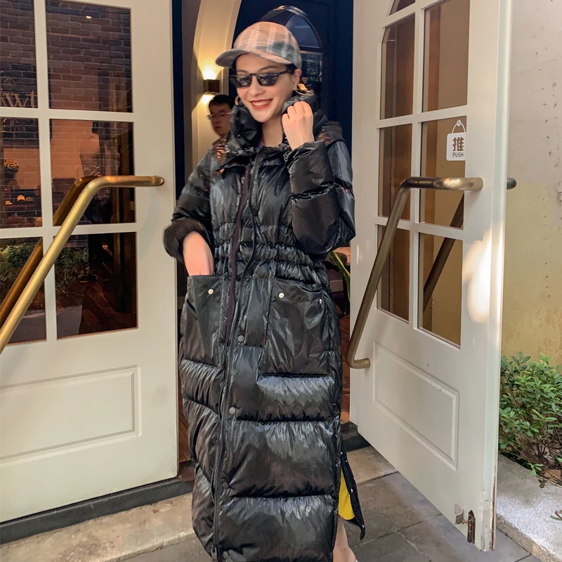 Женский пуховик с капюшоном Свободное пальто на зиму 2019 | Женская одежда