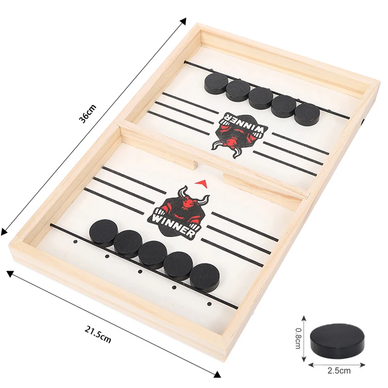 

Table Hockey Paced Sling Puck Board Game Fast Sling Puck Winner Party Game Adult Child Family Game Desktop Battle Board Game