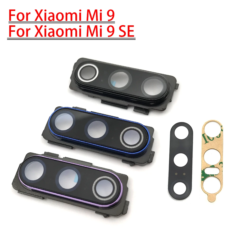 

5PCS For Xiaomi Mi9 Mi 9 Se Rear Back Camera Glass Lens Cover With Frame Holder Replacement Parts