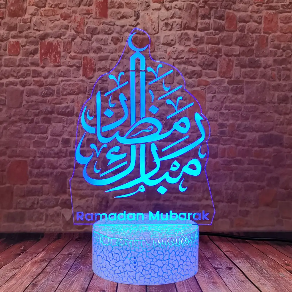 

Luminous 3D Illusion LED Nightlight Colorful Changing Lighting Model Ramadan action & toy figures