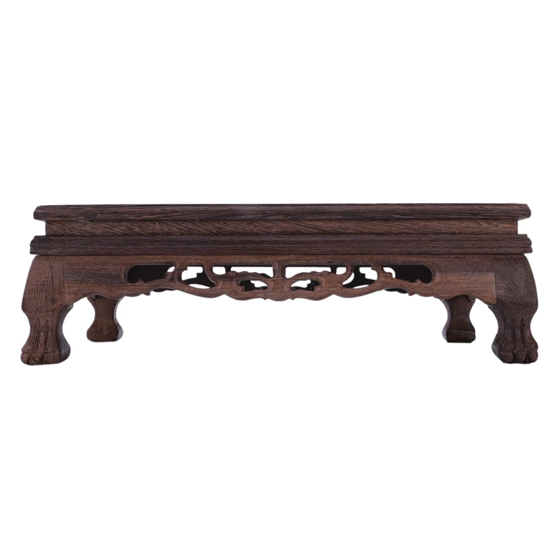 Прямоугольная скульптура Будды из красного дерева с изображением тигра