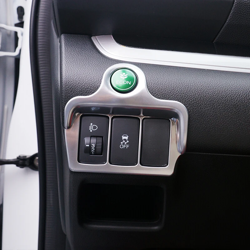 

For Honda CR-V CRV 2012 2013 2014 2015 Accessories ABS Matte Car Headlamps Adjustment Switch frame trim car styling