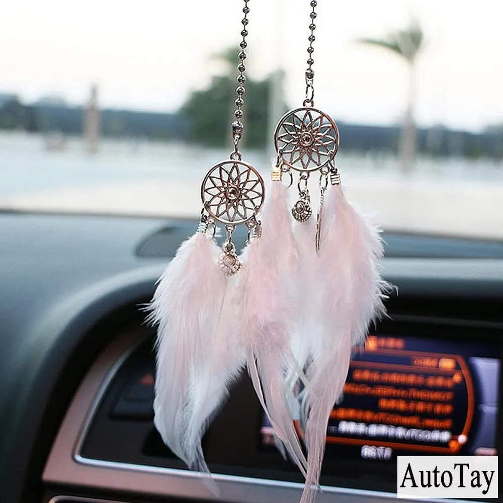Автомобильная подвеска в виде пера аксессуары ручной работы Ловец снов