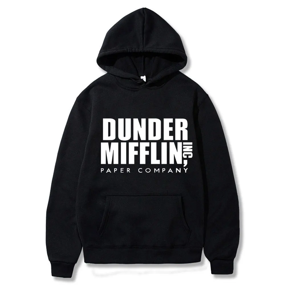 Толстовка Harajuku для мужчин и женщин флисовая толстовка с капюшоном Dunder Mifflin Paper Inc