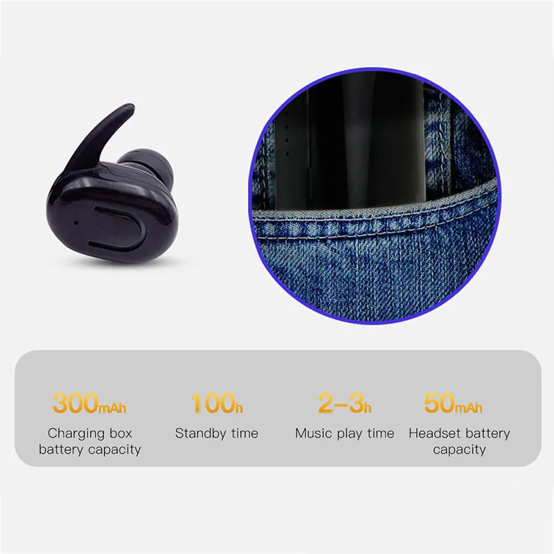 TWS Bluetooth V5.0 наушники 3D стерео Беспроводная гарнитура спортивные Беспроводные с