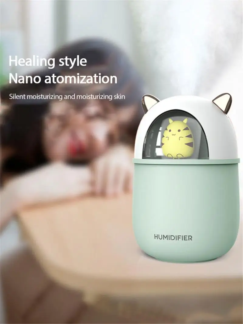 

Portable Mini Humidifier Car Home LED Lamp Nano Diffuser Mist Purifier USB