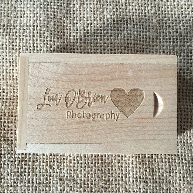 Usb флэш накопитель логотип на заказ деревянный флеш с коробкой 64 ГБ 32 16 4 u диск