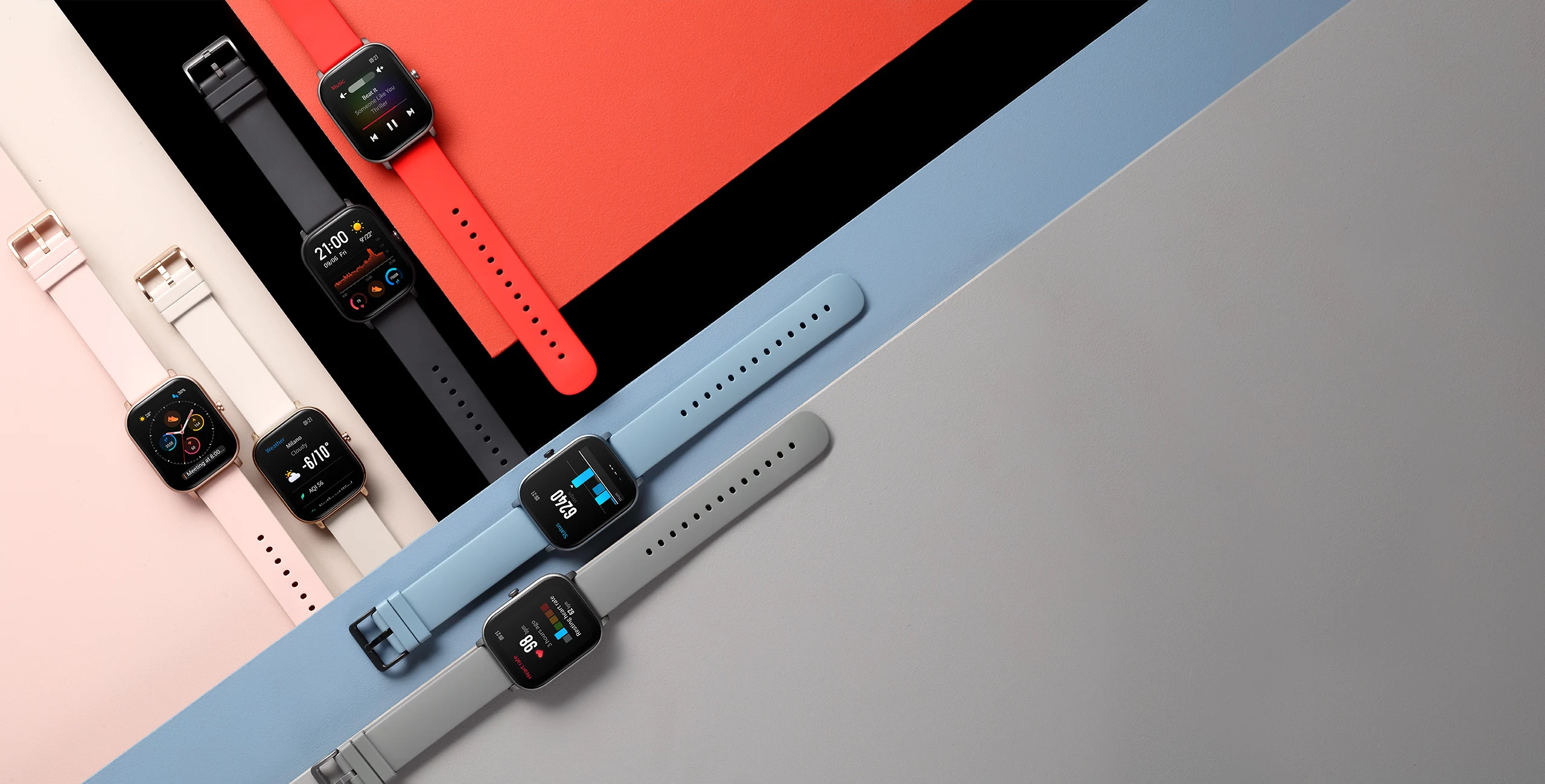 Глобальная версия Xiaomi Huami Amazfit GTS Global Smart Watch GPS 5ATM водонепроницаемые умные часы Health