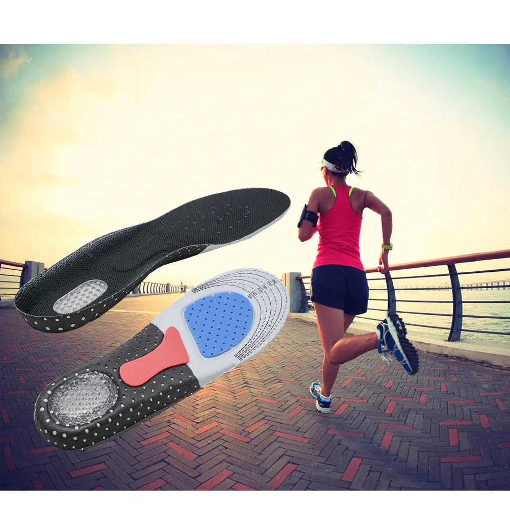 

2019 Unisex Orthotic Arch Support Sport Shoe Pad Sport Running Gel Insoles Insert Cushion for Men Women foot care