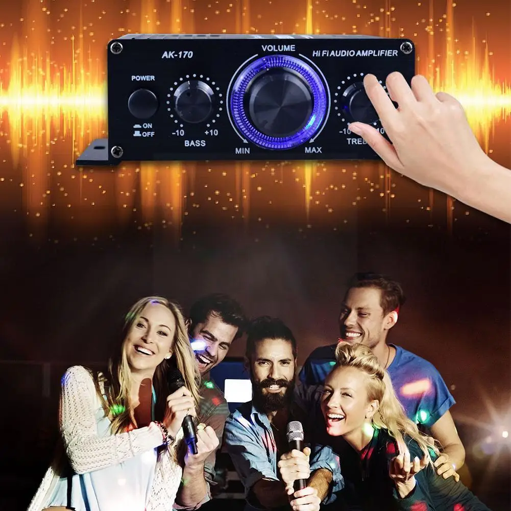 

AK35 800W Home Car Amplifiers 2 Channel bluetooth 5.0 FM Control USB Sound Stereo Surround HIFI Remote Amplifier Mini Digit Z3T4