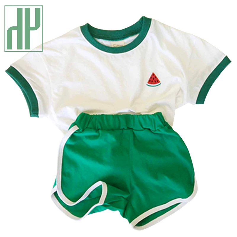 

HH Baby Clothing Sets Kids Summer Cotton Cute Friut Boys Girls Sport Suits Infant Tops T-shirts Pants Suit Outfits Baby Clothes