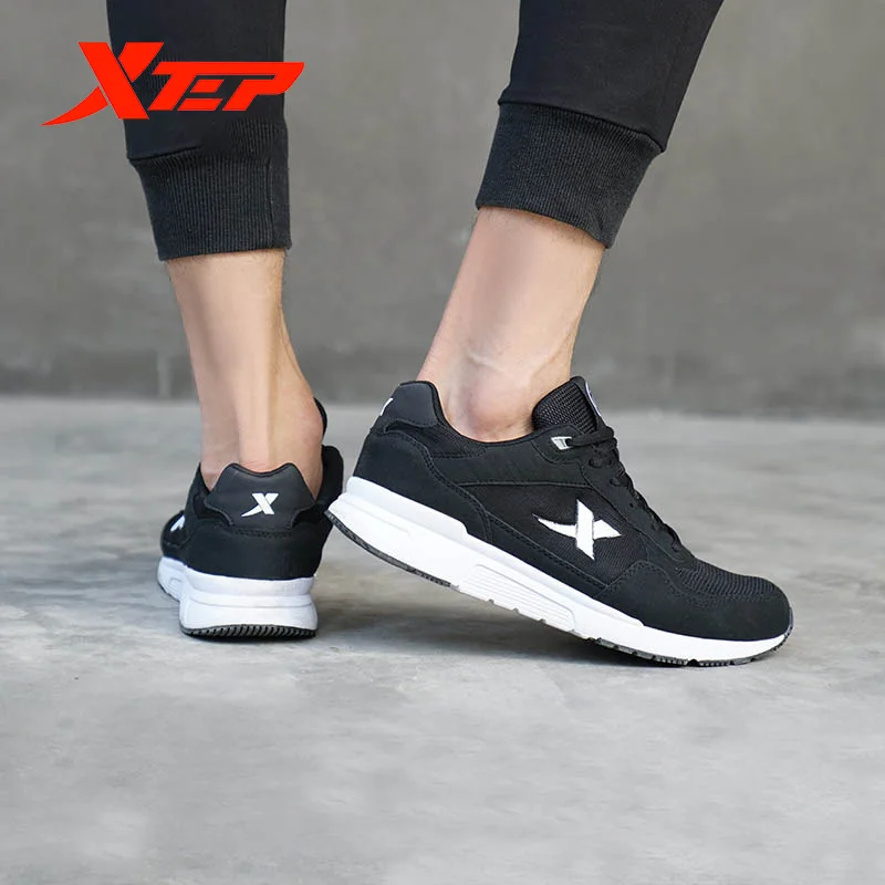 XTEP/Мужская Спортивная обувь; летняя дышащая обувь с сеткой; цвет бежевый, синий, черный; мужские кроссовки для бега; обувь для мужчин; 881219329509