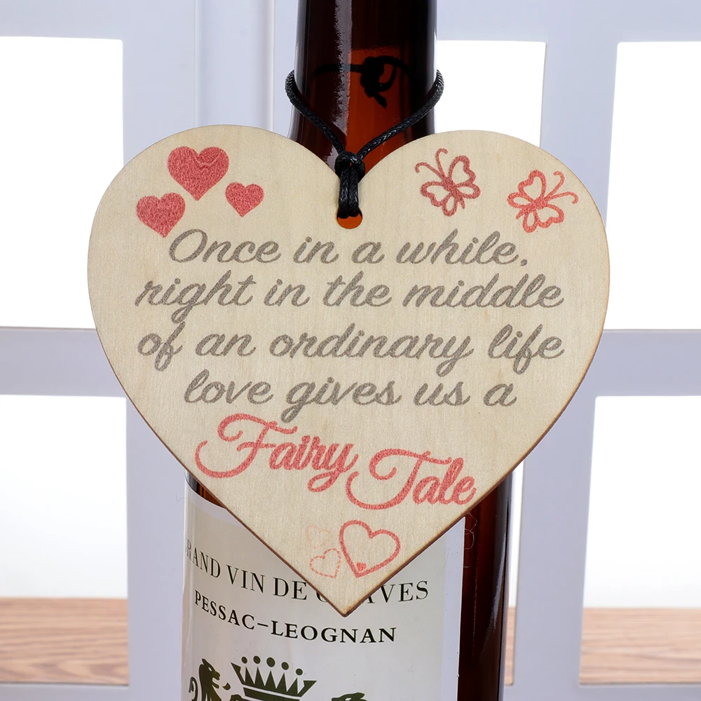 1 шт. в форме сердца праздничный деревянный знак память сувениры для мамы папы