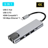 usb c hub multiport adapter with usb pd charger 4khdmi compatible rj45 ethernet network adapter for macbook pro windows laptops