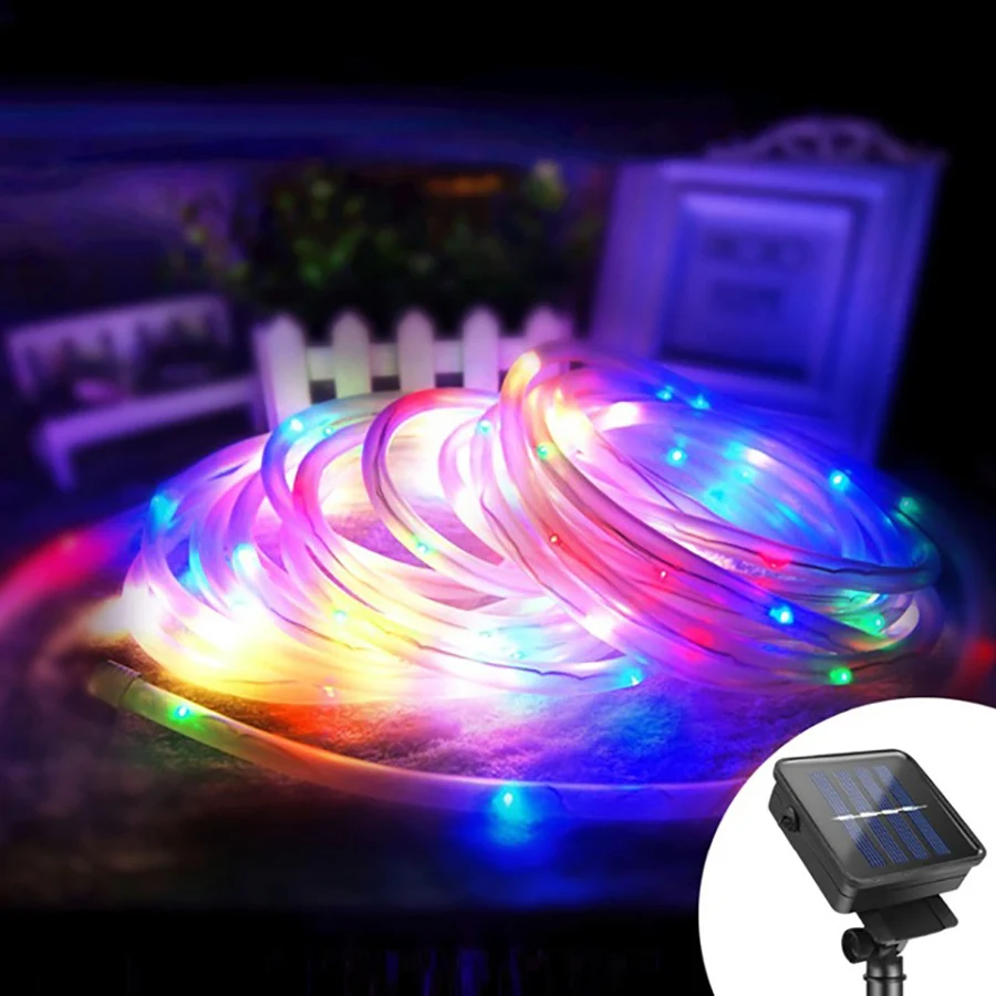 Светодиодный Патио струнные лампы Солнечная энергия аккумуляторная лампа