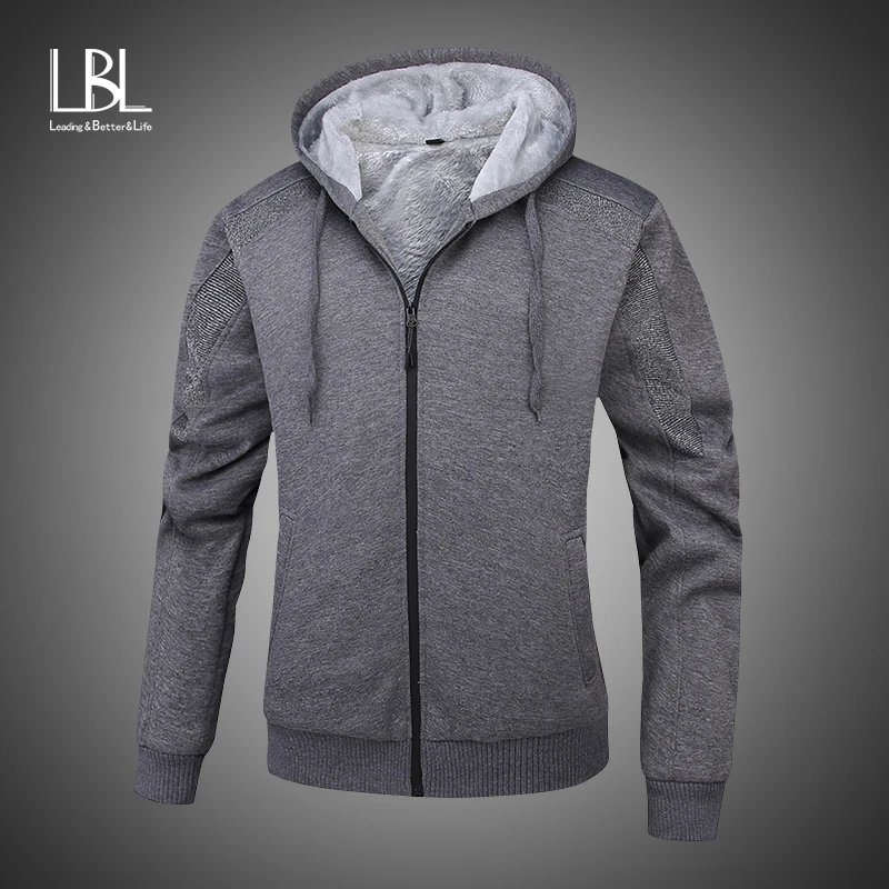 Зимние Повседневные мужские толстовки с капюшоном толстовка 2019 куртки пальто