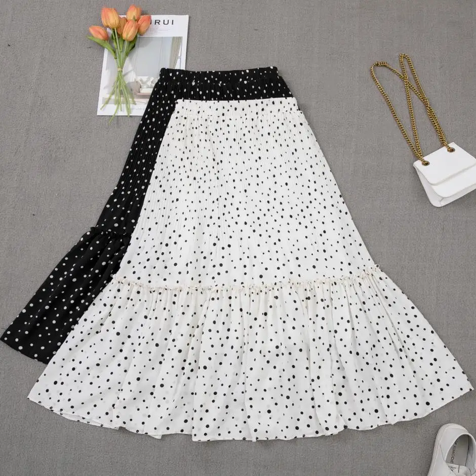 Юбка женская Плиссированная с высокой талией весна-лето кавайная юбка | Женская
