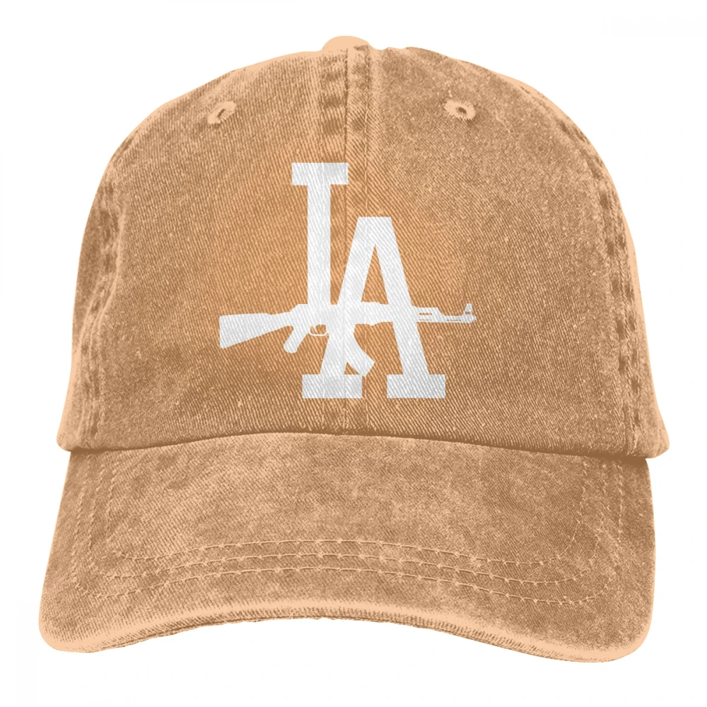 Los Angeles LA AK-47 Casquette черные унисекс Мужские Женские джинсовые бейсболка с ремешком кепки Регулируемый Гольф папа шляпа - Цвет: Хаки