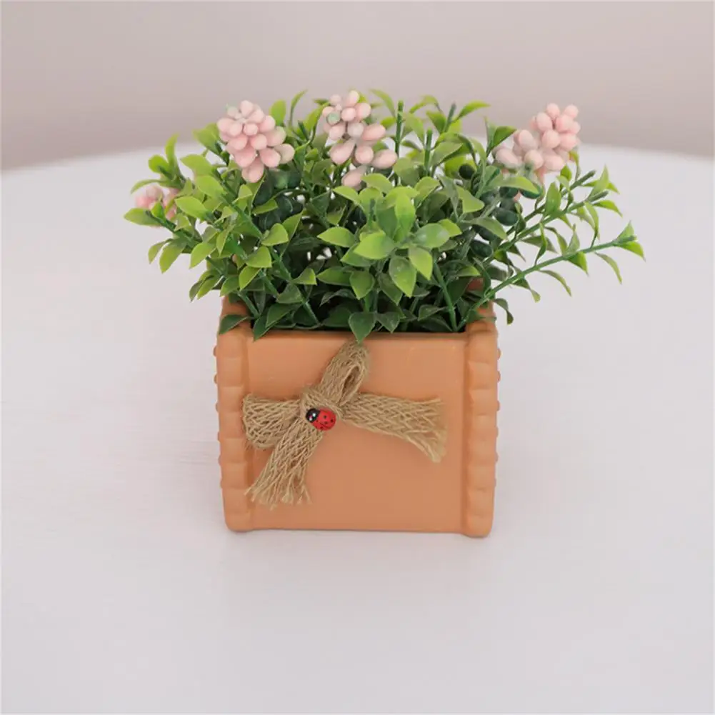 

Non-fading 4 Colors Faux Pistachios Potted Plant Desktop Decor for School