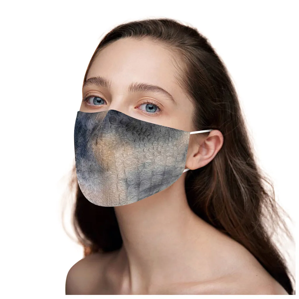 1 шт. для взрослых унисекс моющаяся печать Регулируемая дышащая хлопковая