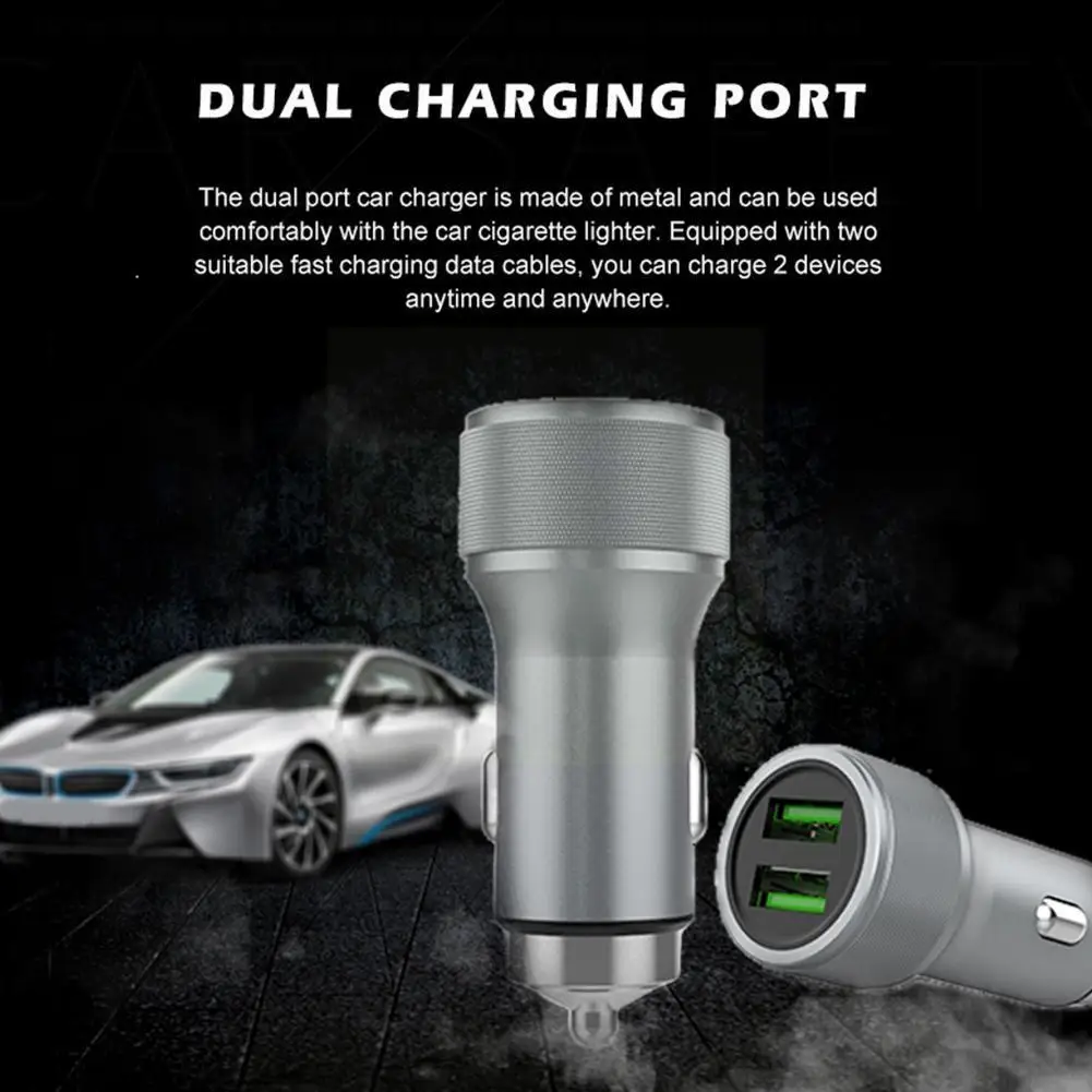 

30W USB Car Charger Quick Charge On Board Fast Intelligent Car Digital Charger Display Charging Charger Car A3Y8