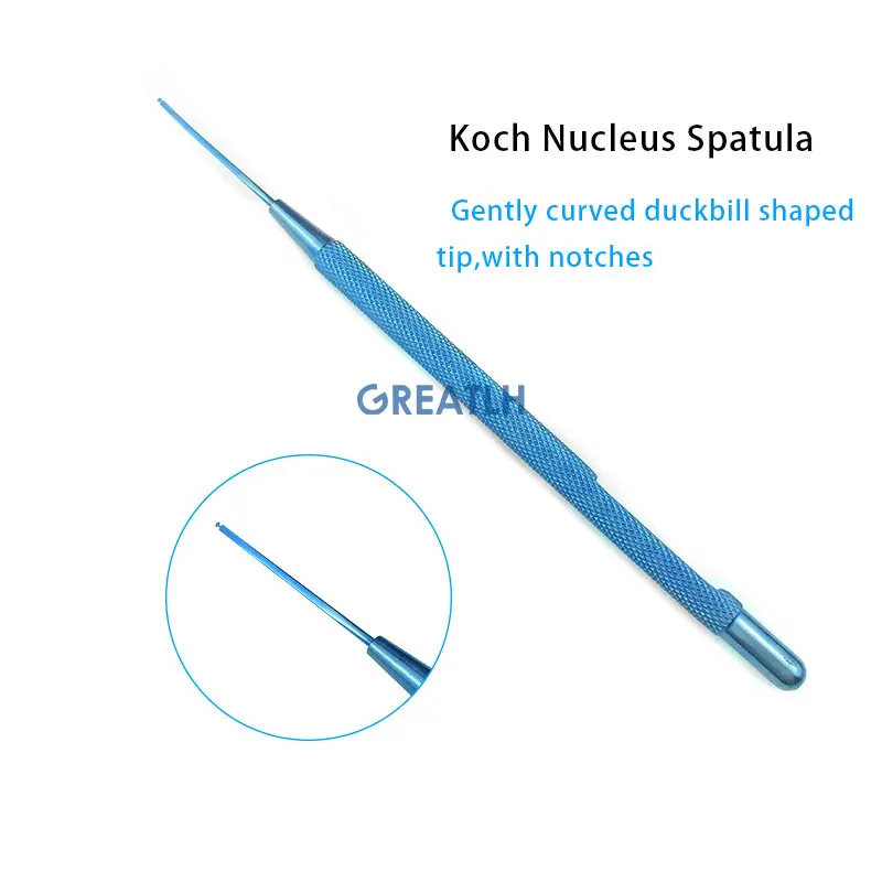 

Autoclavable Koch Nucleus Spatula Titanium Veterinary Ophthalmic Surgical Instrument