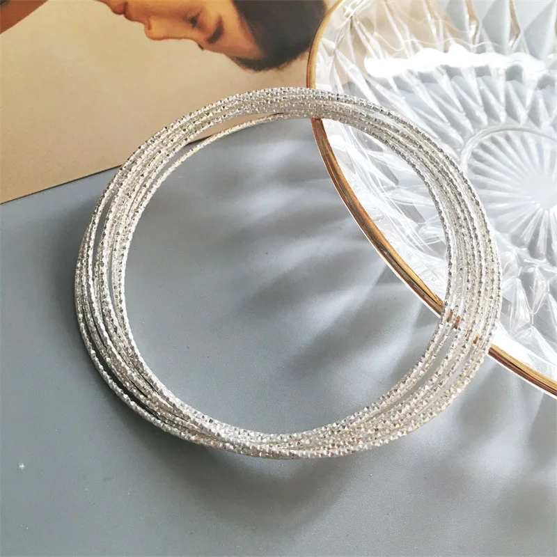

Fashion Vintage Silver Bangles Jewelry Diy Multi Layer Silver Cuff Bangles & Bracelet Women Gift Drop Shiping Girls Fine Jewelry
