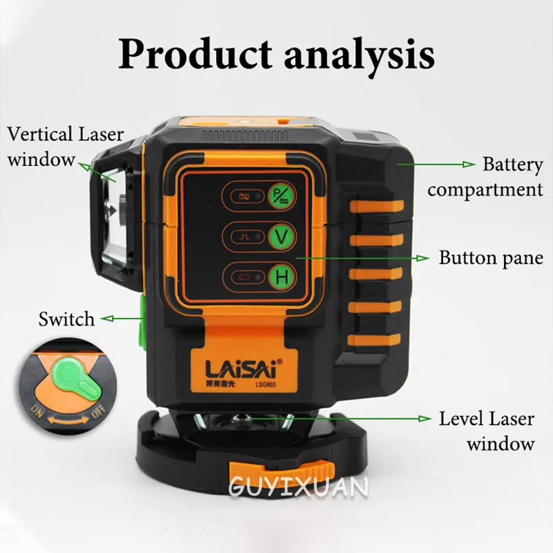 Профессиональный настенный измеритель 12 линий инструмент с плиточным покрытием