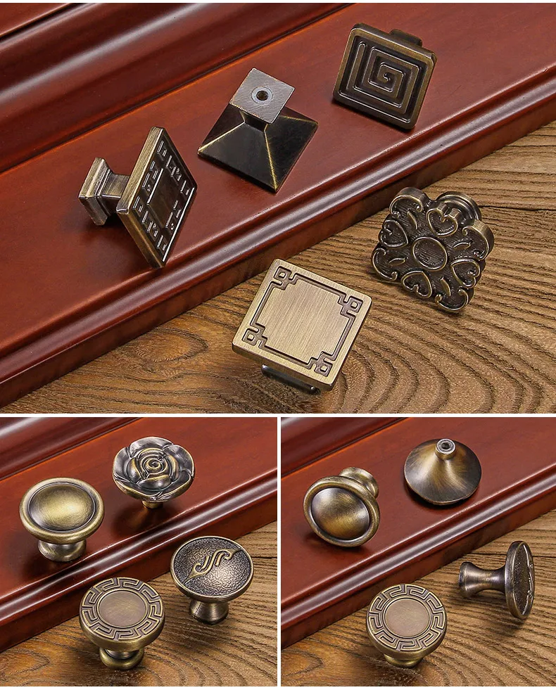 Дверные ручки в китайском стиле архицированный ящик встряхивающая ручка нагрудный шкаф зеленая бронзовая