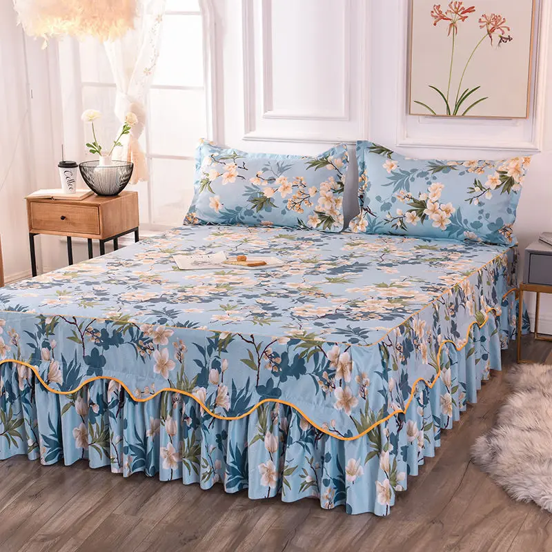 

Han Mimosa bed skirt one piece Simmons bedspread bed skirt bed cover one piece bed sheet princess wind bed skirt sheet