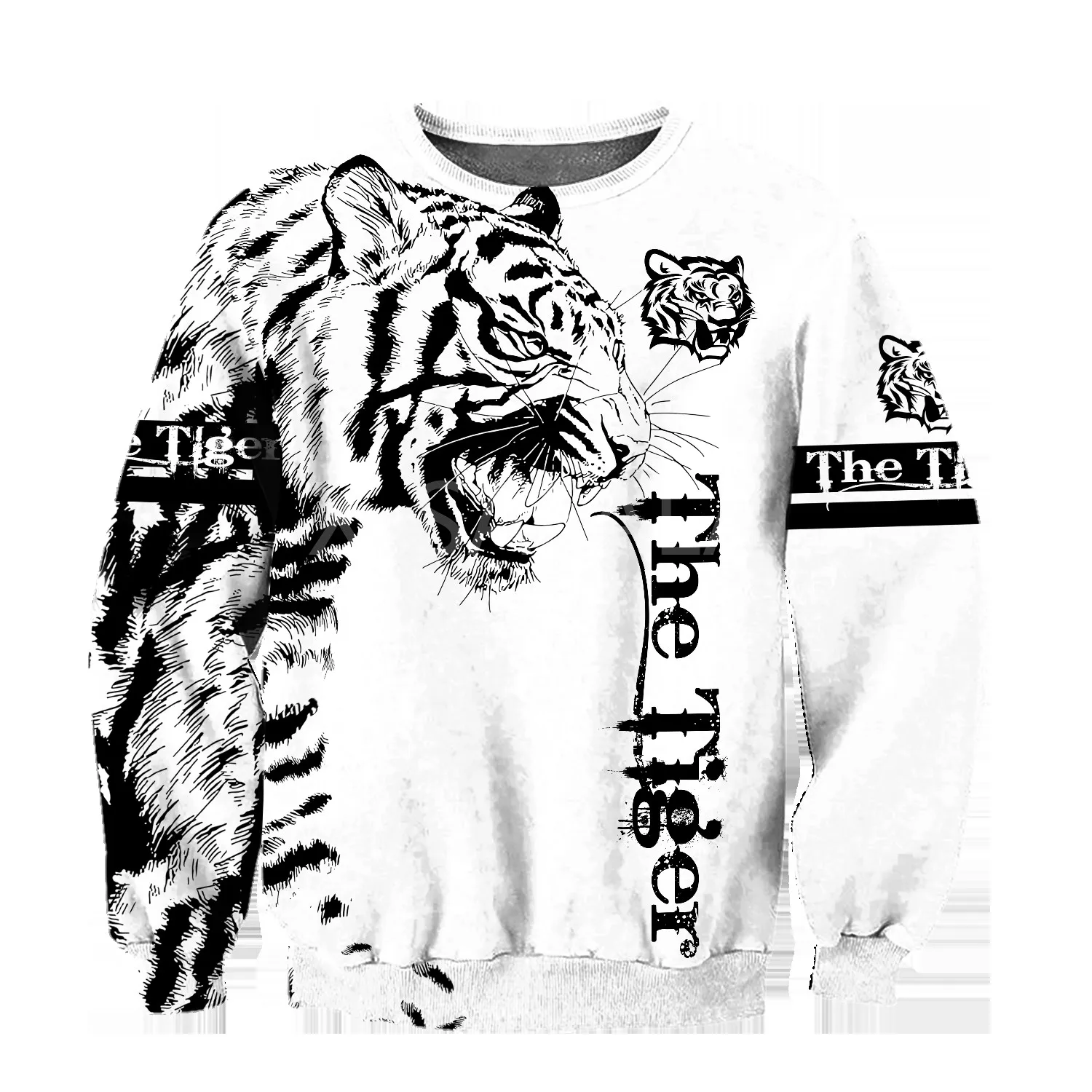 

White Tiger Tattoo Animal 3D All Print Size XS-7XL Hoodie Man Women Harajuku Outwear Zipper Pullover Sweatshirt Casual Unisex