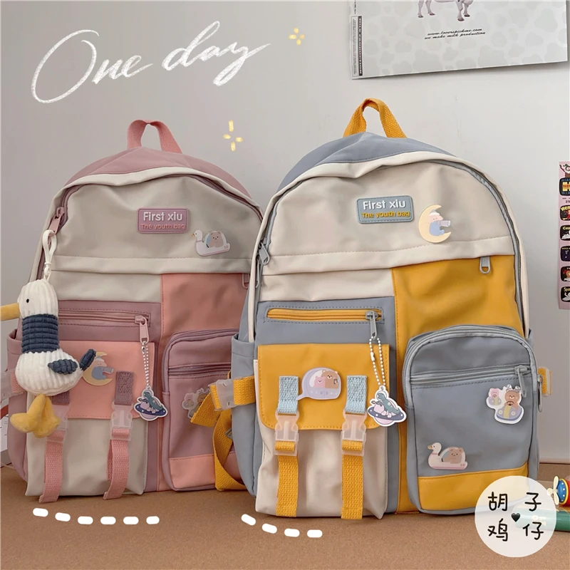 

YJ317 Schoolbag female Japanese Harajuku cute girl backpack soft girl student backpack