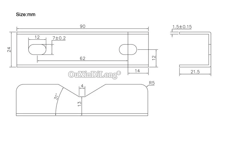 

Brand New 20PCS 304 Stainless Steel U Shape Furniture Corner Braces 1.5X24X90mm Board Frame Shelves Support Brackets Connectors