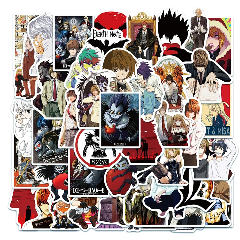 10/30/50 PCS Death Note Cartoon Anime Graffiti Stickers Waterproof Luggage Computer Notebook Helmet Skateboard Cup Sticker