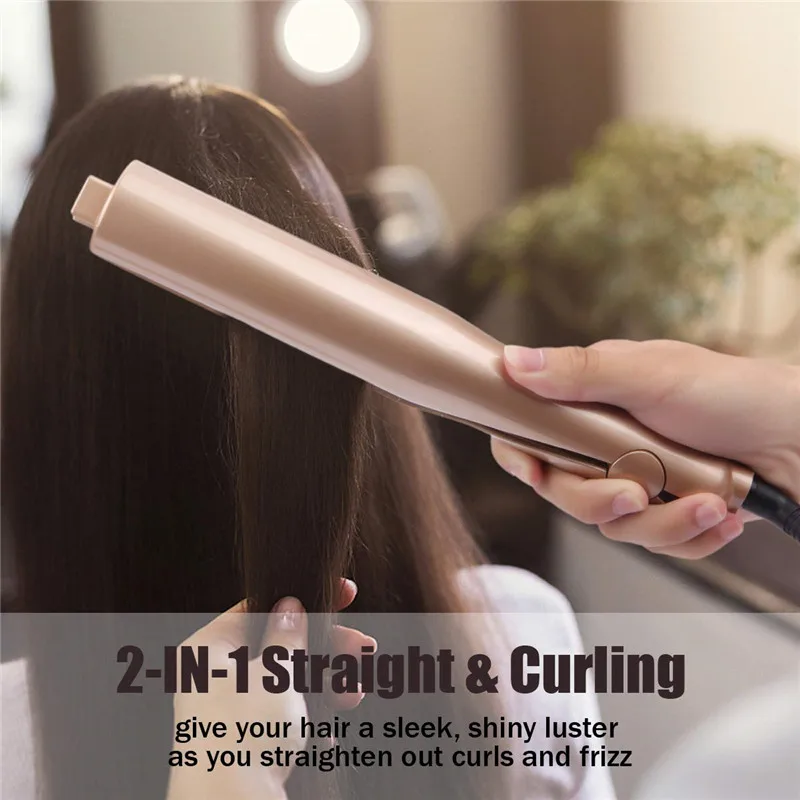

Professional Hair Straightener Negative Flat Iron Curler Portable Hairstyle Tool Hair Curle Heating Titanium-Plated Straightener
