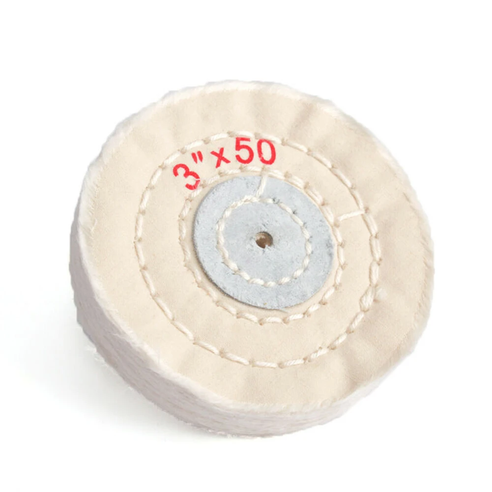 

Kit Cloth Buffing Wheel Set Pack Lot White Replacement Accessories Sapre
