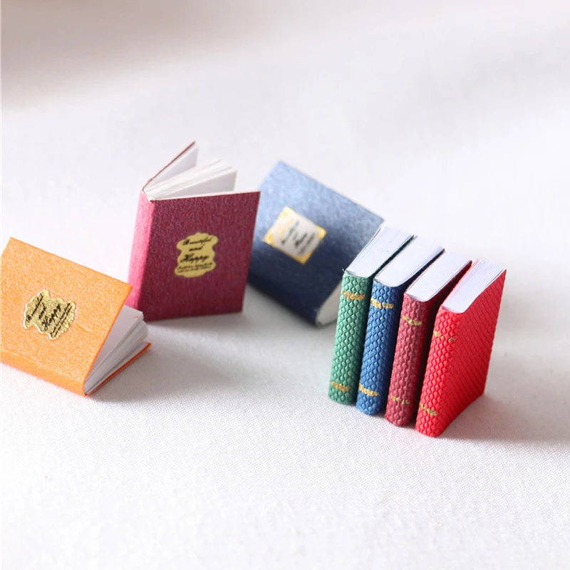 

4pcs 1/12 Dollhouse Miniature Mini Books Model Furniture Accessories