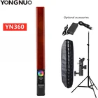 YONGNUO YN360 YN-360 ручной светодиодный светильник для видеосъемки 3200-5500k RGB цветовая температура дополнительные аксессуары